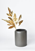 19" Faux Gold Bay leaf Stem