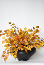26" Faux Birch Leaf Stem Orange / Mustard / Yellow