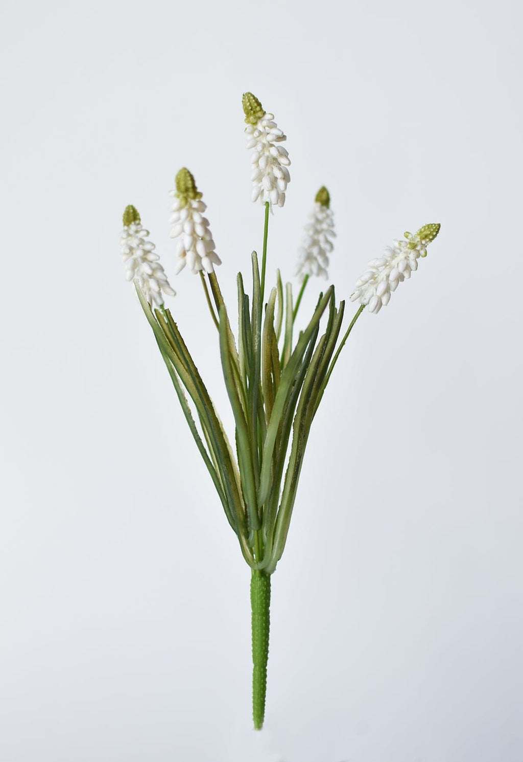 12.5" Faux White Muscari Bush Grape Hyacinth