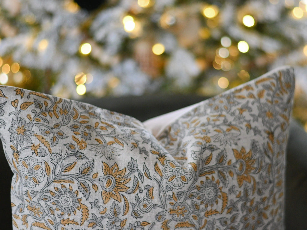 Ryder Botanical Print Oat Pillow Cover Pillow Covers