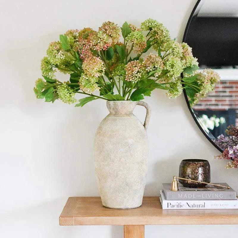 Faux Snowball Hydrangea Stem Faux Flowers