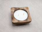 Vanilla Jasmine Wooden Dough Bowl Candle Candles