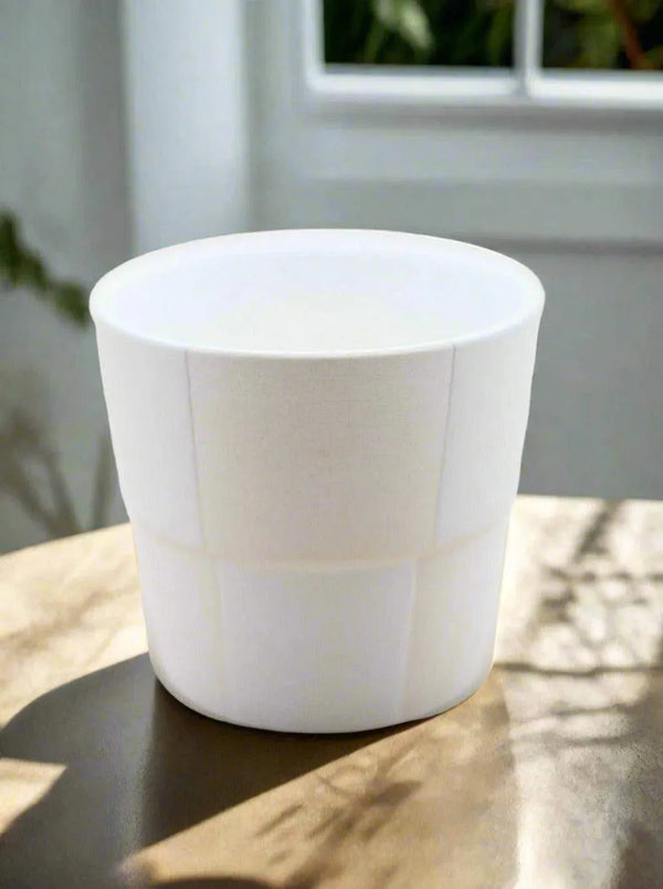 Cream Checkerboard Pot