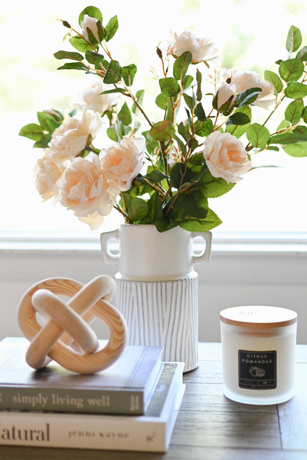 Faux Rose Set of 2 Faux Flowers