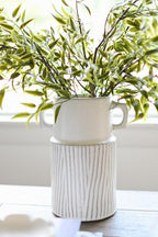 Glazed Striped Vase Vase & Pots