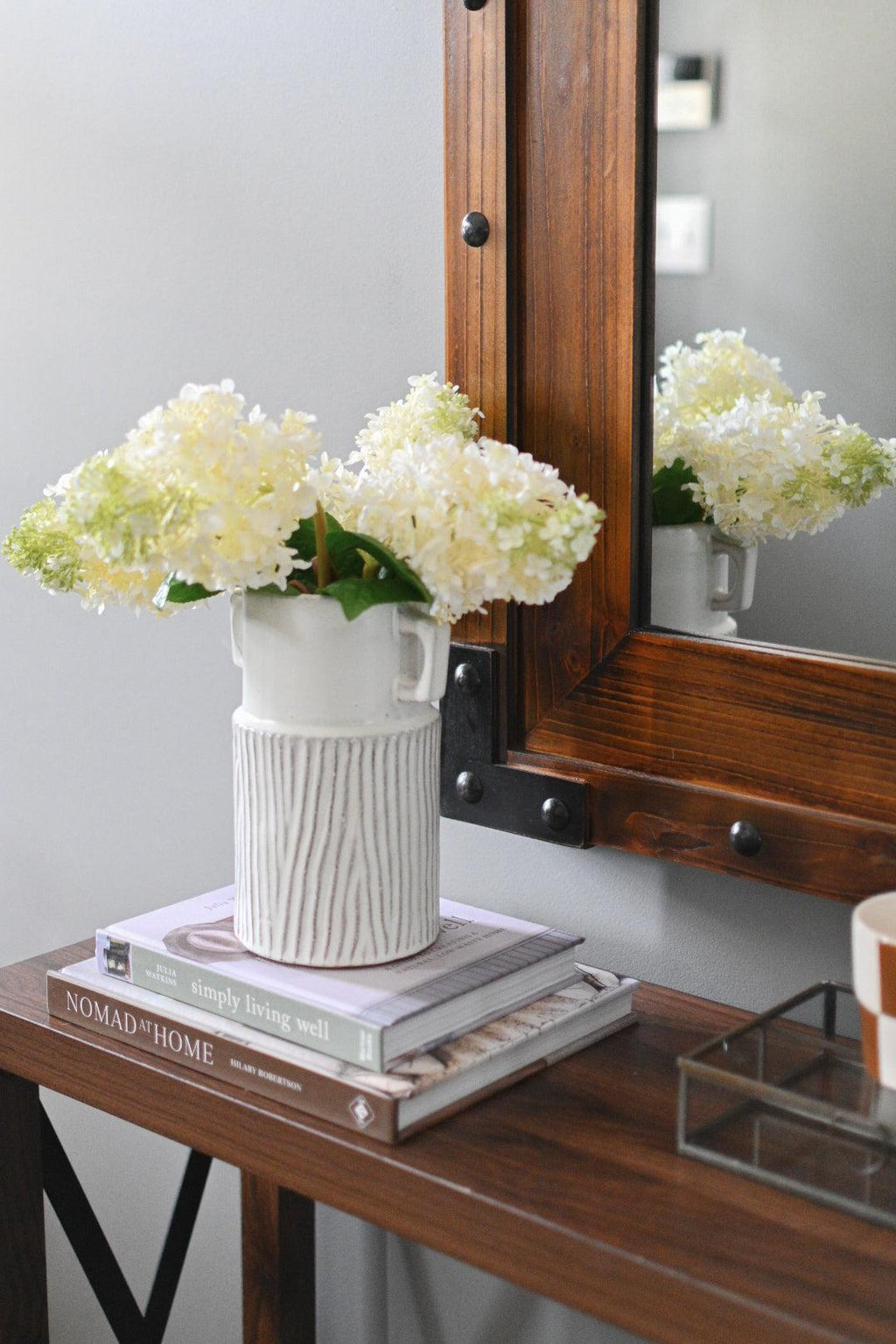 Glazed Striped Vase Vase & Pots