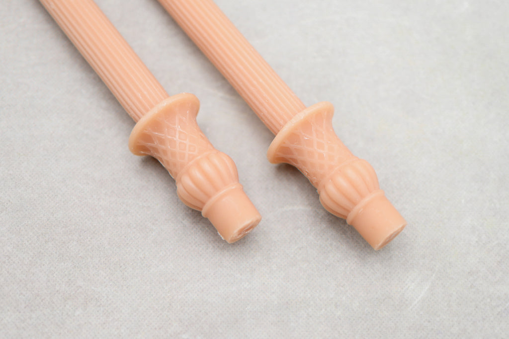 Unscented Pleated Taper Candles (Set of 2) Candles