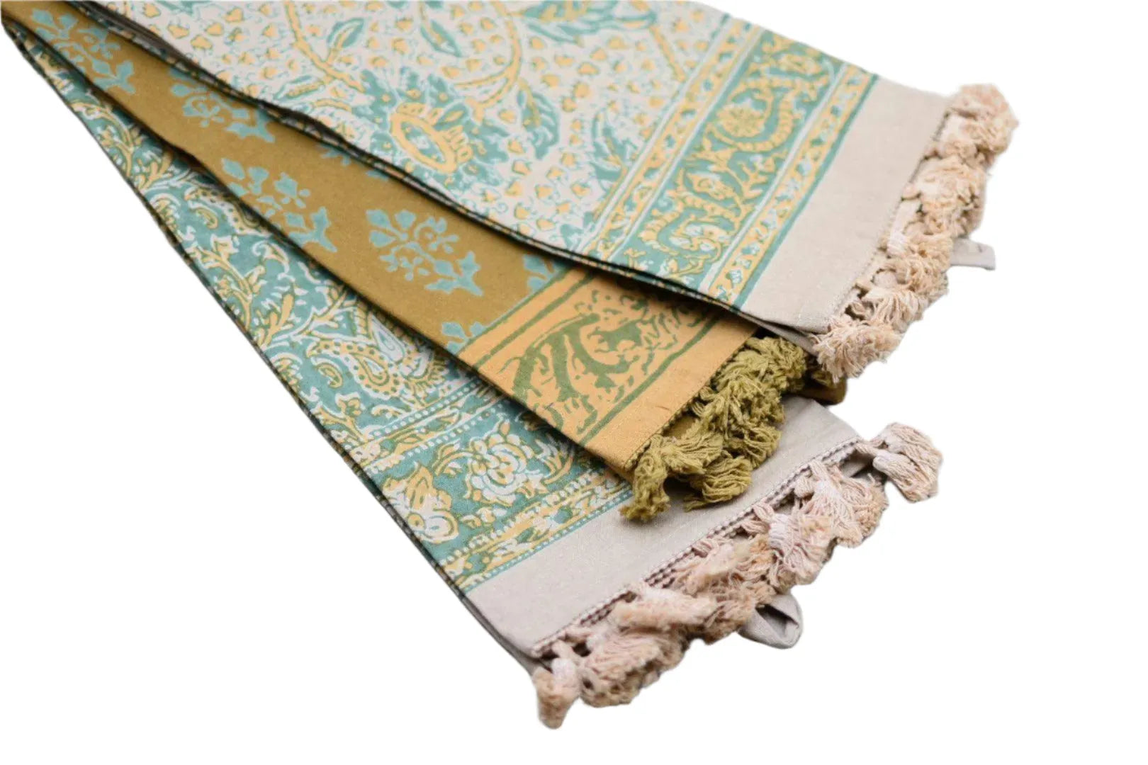 Block Print Cotton Printed Tea Towel - Maple Village Lane