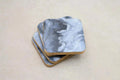 Marble Coasters with Gold Edge, Set of 4 Home Decor
