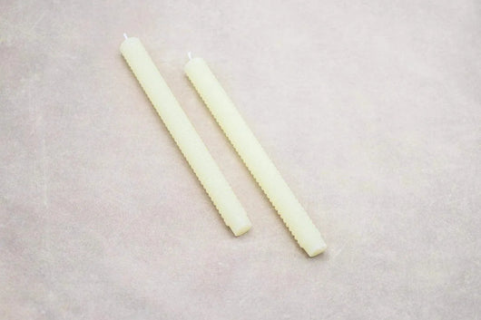 Unscented Hobnail Tapers, Set of 2 - Maple Village Lane
