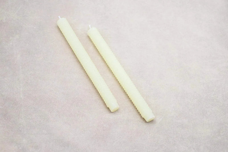 Unscented Hobnail Tapers, Set of 2 Candles