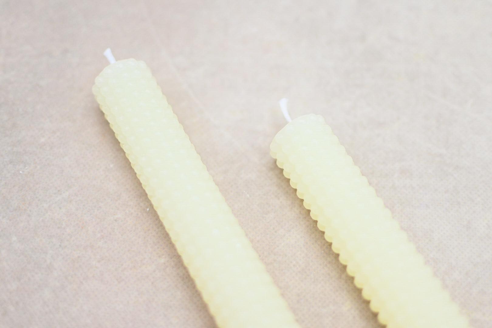 Unscented Hobnail Tapers, Set of 2 Candles