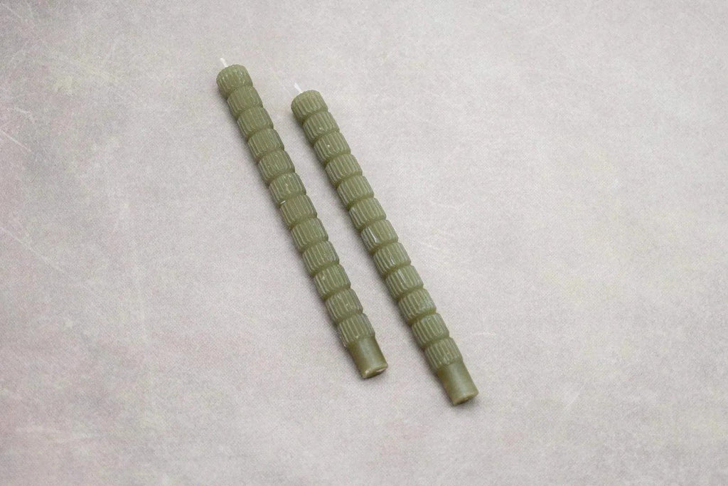 Unscented Sculpted Tapers, Set of 2 One Home Decor