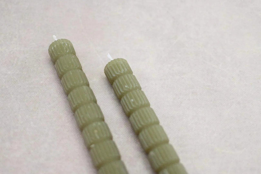 Unscented Sculpted Tapers, Set of 2 Home Decor