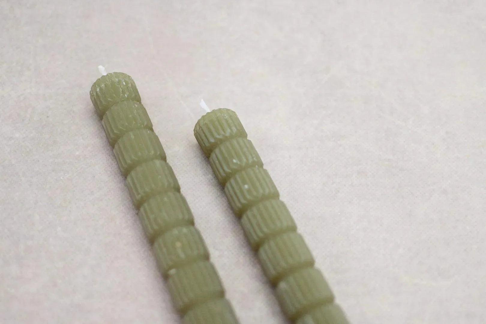 Unscented Sculpted Tapers, Set of 2 Home Decor