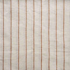 Striped Linen White & Brown Fabric