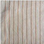 Striped Linen White & Brown Fabric