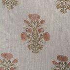 A Pressed Petal Natural & Blush Pink Linen Fabric