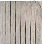 Striped Linen White & Black Fabric
