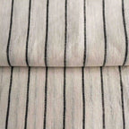 Striped Linen White & Black Fabric