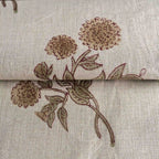 Garden Archive Natural & Sage Green Linen Fabric