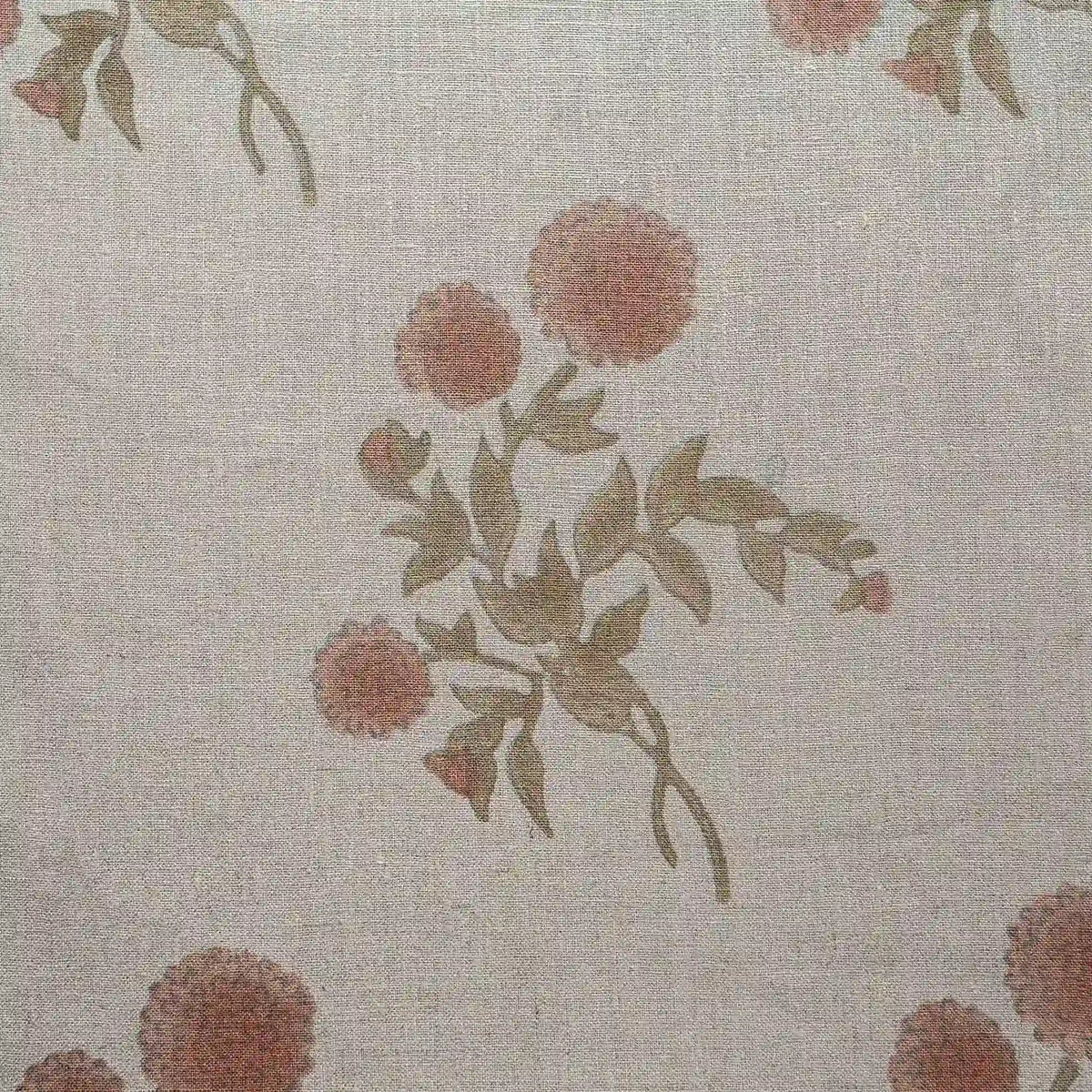 Garden Archive Natural & Blush Pink Linen Fabric