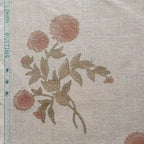 Garden Archive Natural & Blush Pink Linen Fabric