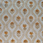 Orchard House Natural & Mustard Linen Fabric