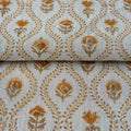 Orchard House Natural & Mustard Linen Fabric