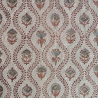 Orchard House Natural & Blush Pink Linen Fabric