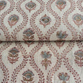 Orchard House Natural & Blush Pink Linen Fabric