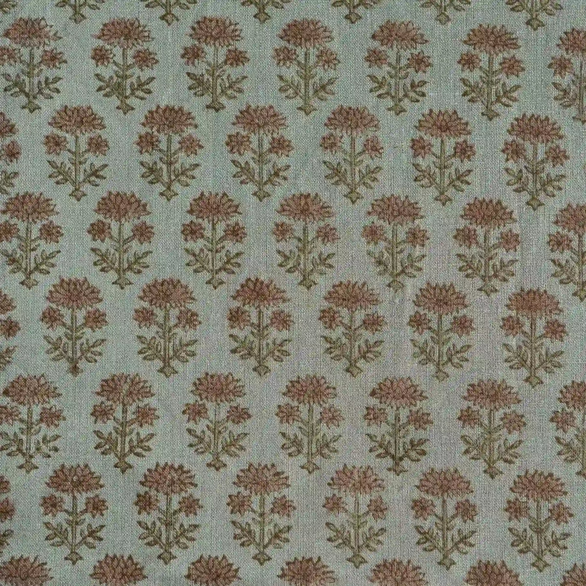 Blooming Petals Natural & Blush Pink Linen Fabric