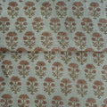 Blooming Petals Natural & Blush Pink Linen Fabric
