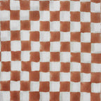 Mil House White & Rust Cotton Voile Fabric