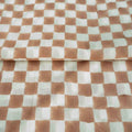 Mil House White & Salmon Pink Cotton Voile Fabric