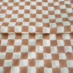 Mil House White & Salmon Pink Cotton Voile Fabric