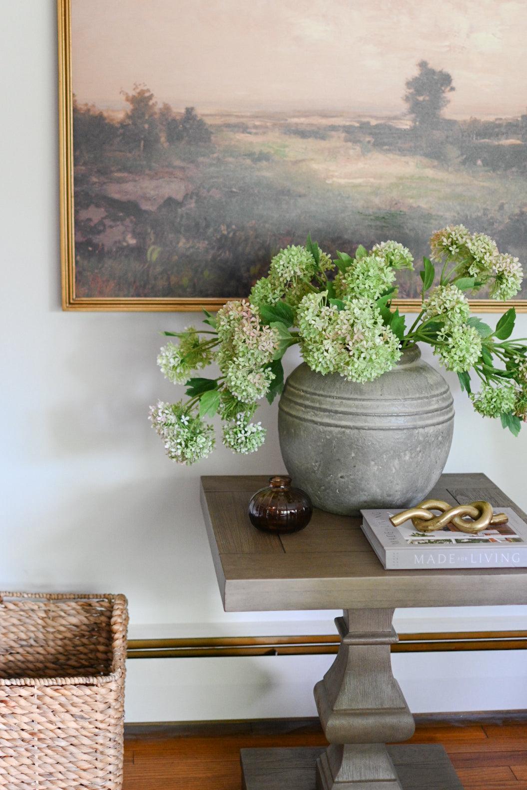 Faux Snowball Hydrangea Stem Faux Flowers