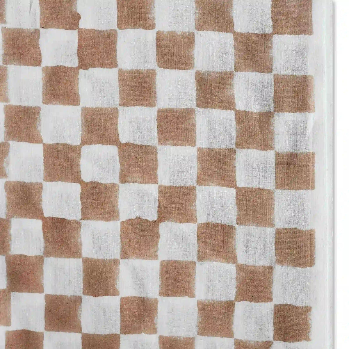 Mil House White & Salmon Pink Cotton Voile Fabric