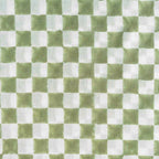 Mil House White & Sage Green Cotton Voile Fabric