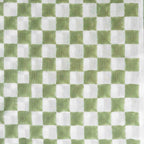 Mil House White & Sage Green Cotton Voile Fabric