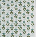 Garden Relic White & Ice Blue Cotton Voile Fabric