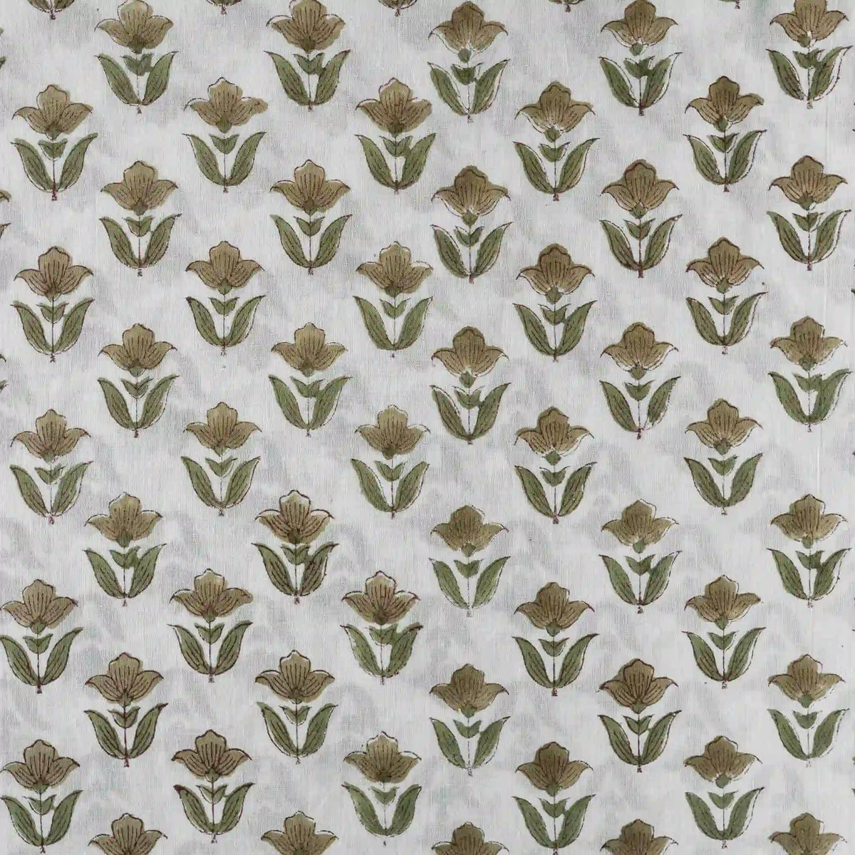 Garden Relic White & Light Beige Cotton Voile Fabric