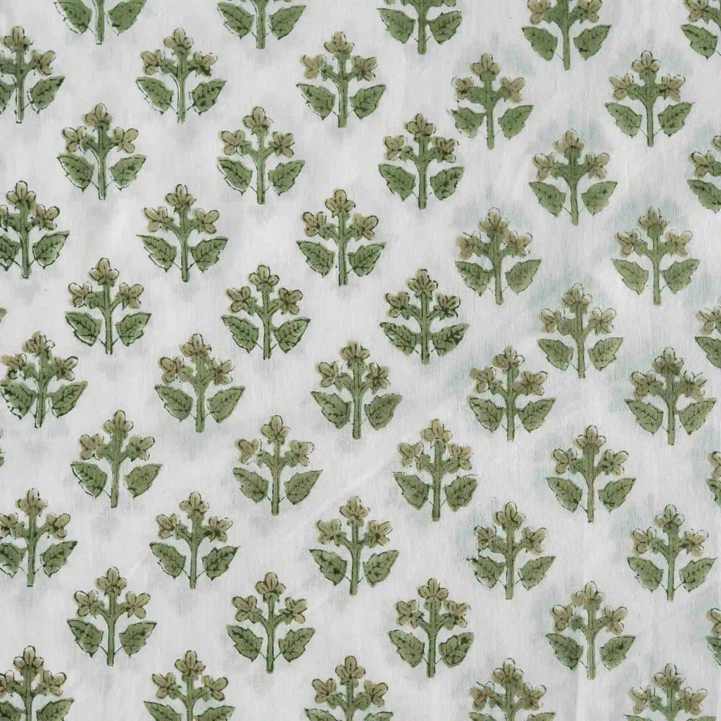 Oatfield White & Light Beige Cotton Voile Fabric