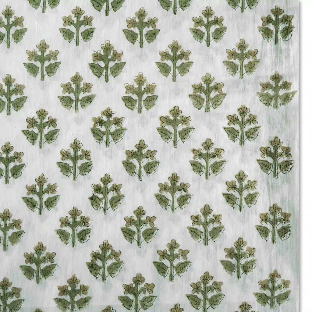 Oatfield White & Light Beige Cotton Voile Fabric