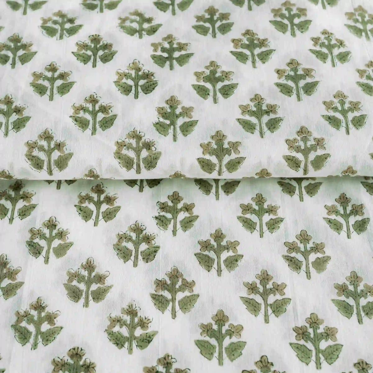 Oatfield White & Light Beige Cotton Voile Fabric