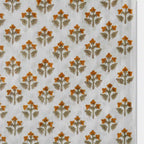 Oatfield White & Mustard Cotton Voile Fabric