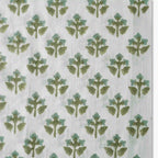 Oatfield White & Ice Blue Cotton Voile Fabric