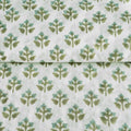 Oatfield White & Ice Blue Cotton Voile Fabric