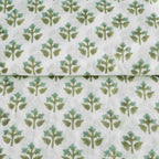 Oatfield White & Ice Blue Cotton Voile Fabric