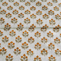 Oatfield White & Mustard Cotton Voile Fabric
